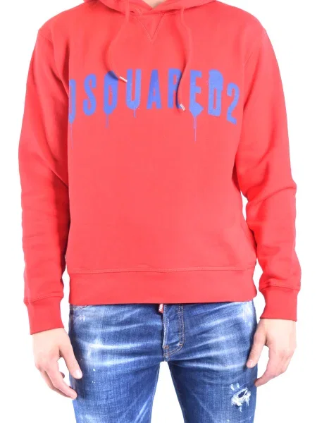 Hoodie Dsquared2 s kapuco rdeča