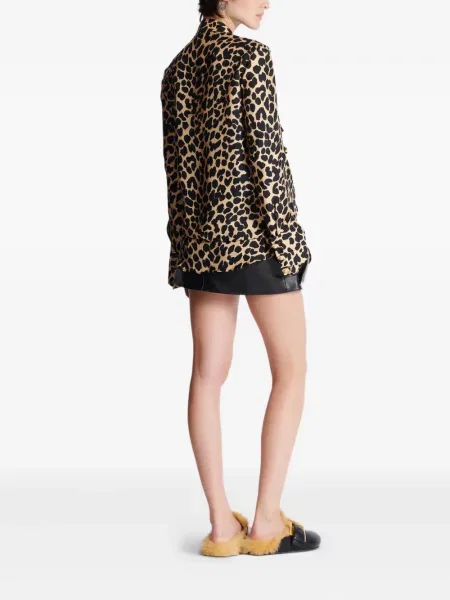 Cămașă Balmain cu imagine cu model leopard
