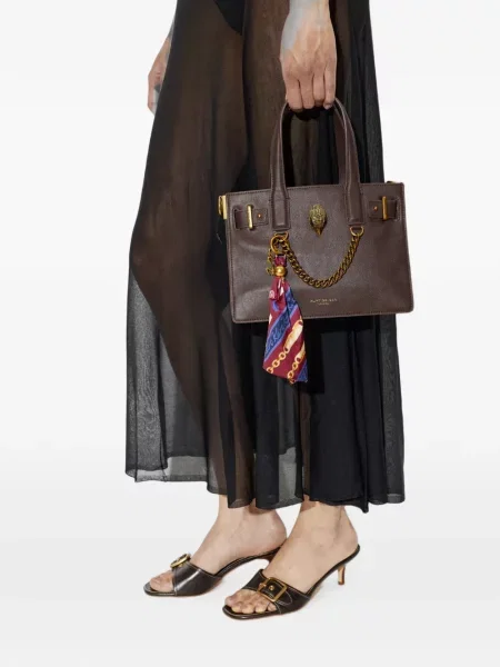 Кожена шопинг чанта Kurt Geiger London кафяво