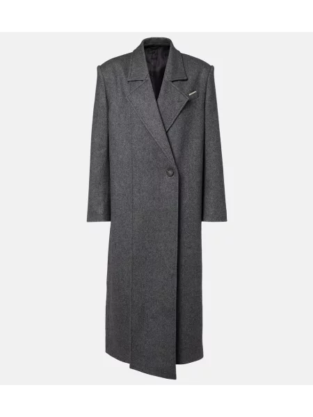 Palton The Attico de lână gri