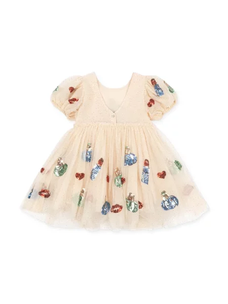 Konges Sløjd рокля YVONNE PUFF DRESS бежово