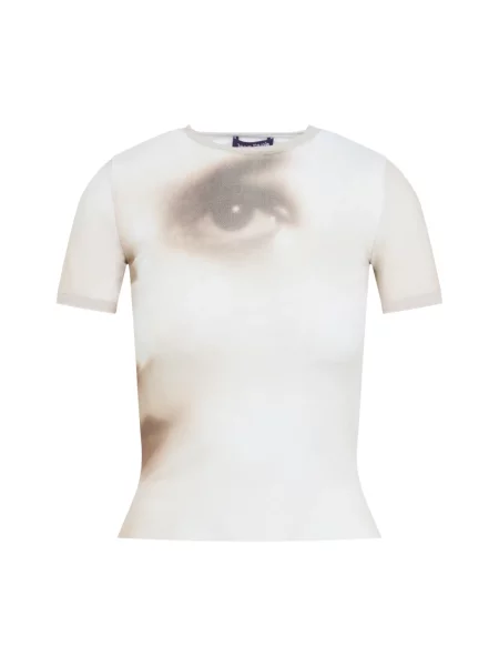 Jean Paul GAULTIER Face T-shirt beżowa