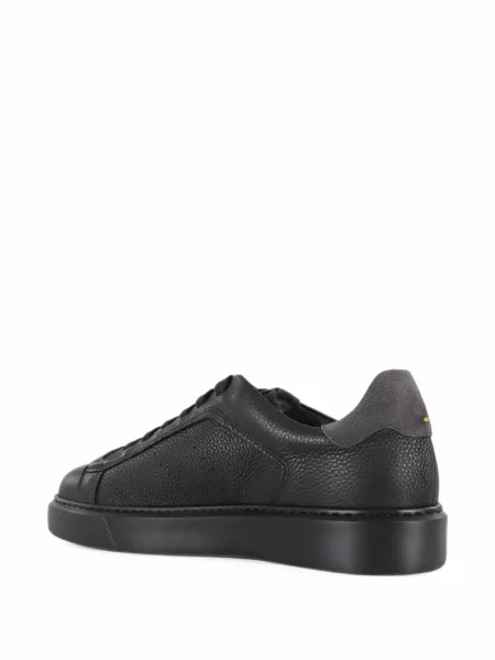 Sneakerși Doucal's cu șireturi din piele negru