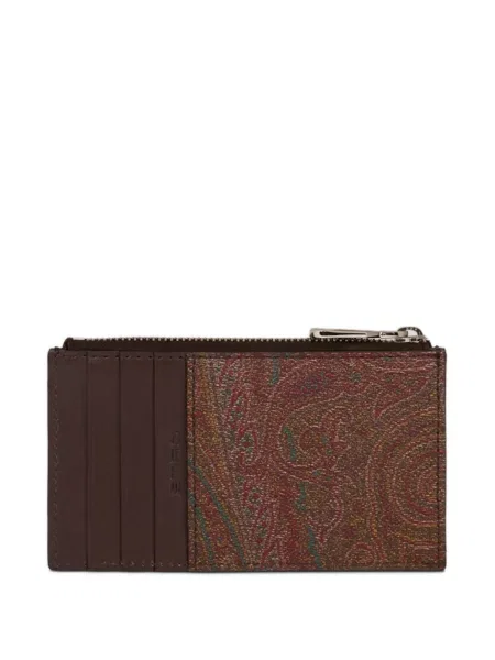 Portofel Etro cu model paisley maro