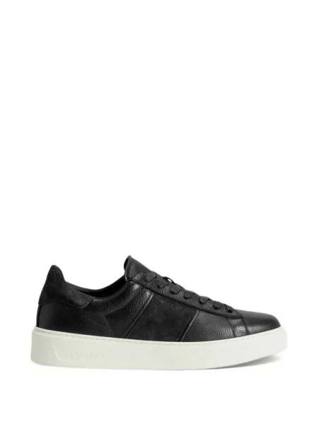 Sneakersy Woolrich skórzane czarne