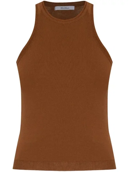 Podkoszulka Max Mara prążkowana brązowa