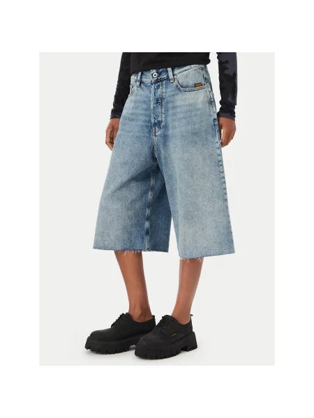 G-Star Raw Bermuda nadrág Patti Regular Fit kék