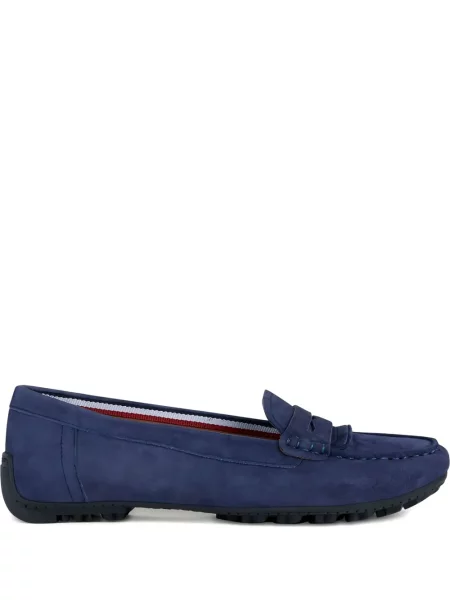 Pantofi loafer Geox din piele de căprioară albastru