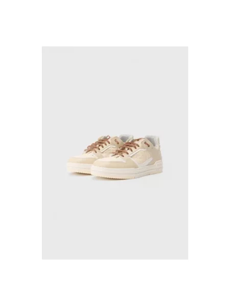 Sneakersy Gcds skórzane beżowe