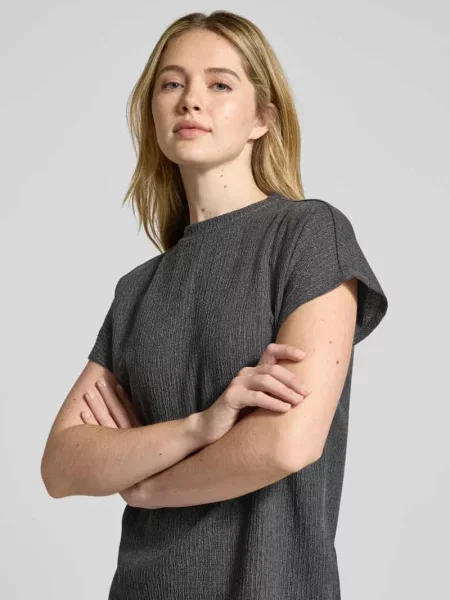 T-shirt ze strukturalnym wzorem i okrągłym dekoltem Christian Berg Woman