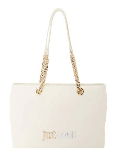 Just Cavalli Shopper torba LETTERING' bijela