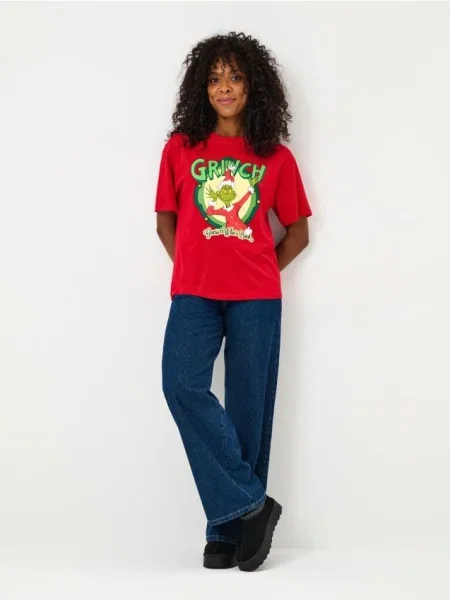 Футболка з принтом Grinch червоний