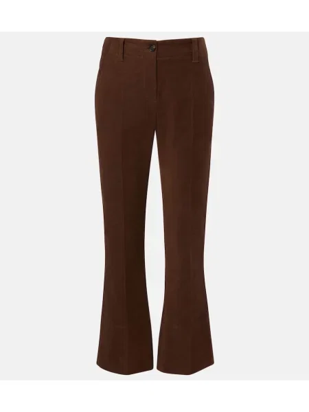 Decupat pantaloni Brunello Cucinelli evazate maro