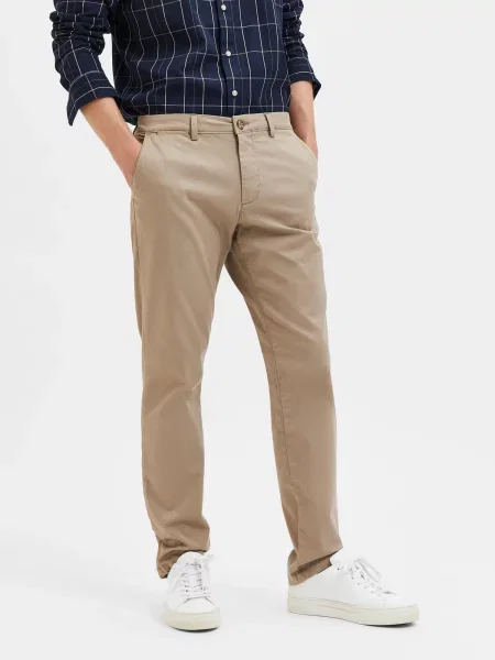 SELECTED HOMME Chino hlače Miles Flex greige