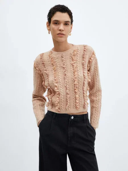 MANGO Confeti Джемпер рожевий