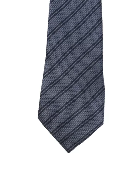 Cravată Zegna cu dungi albastru