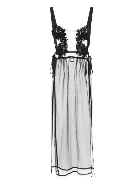 Rochie maxi Alchemy transparente de costum negru