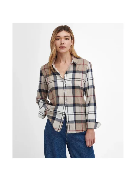 Barbour Bluzki i koszule Kobieta Wielobarwność XS Klasyczna Koszula w Ponadczasowym Stylu beżowa