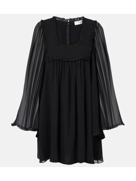 Rochie Chloé de mătase negru