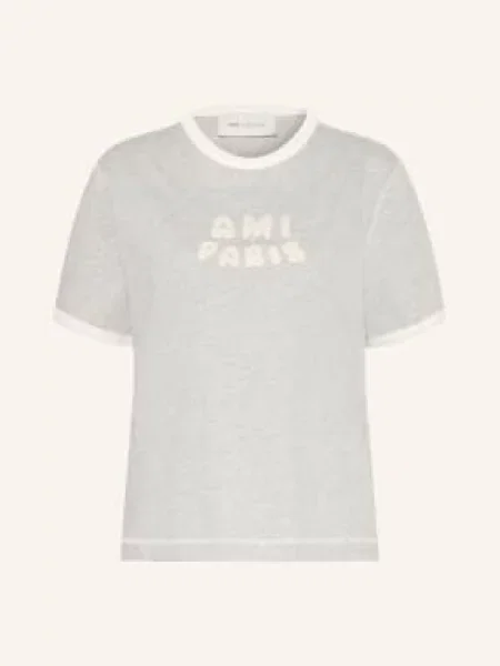 Ami Paris Tričko světle / krémová šedá