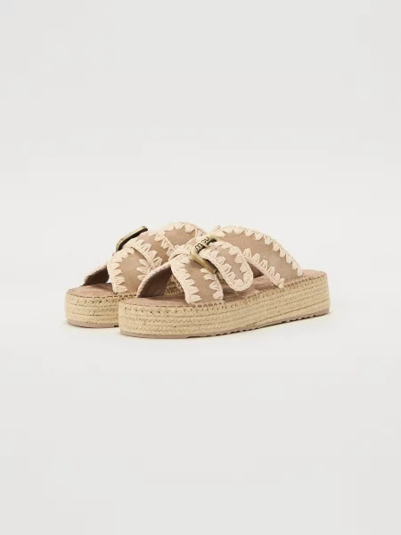 Mou Espadrilky Jute sandal ružová