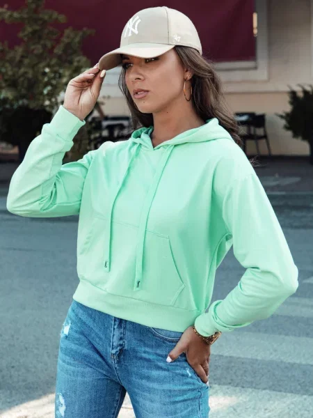 Bluza z kapturem TRENDHOOD mietowa Dstreet