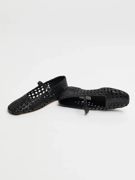 Кожаные балетки Miista черные