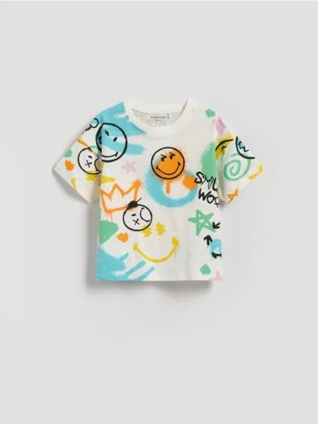 Reserved Tricou SmileyWorld® crem