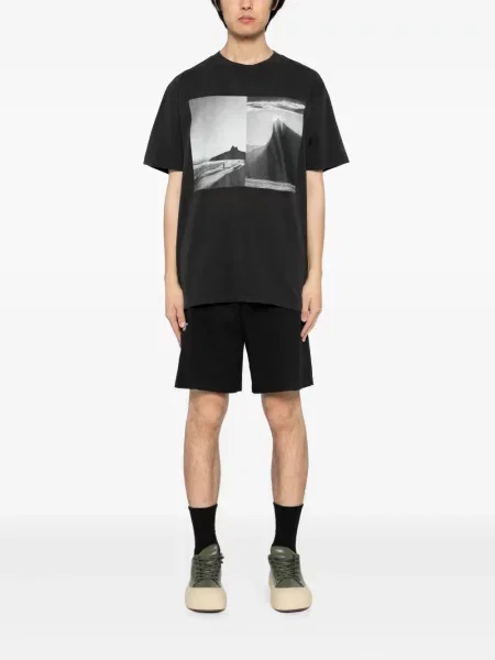 Tricou Melt cu imagine gri