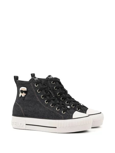 Sneakerși Karl Lagerfeld cu platformă albastru