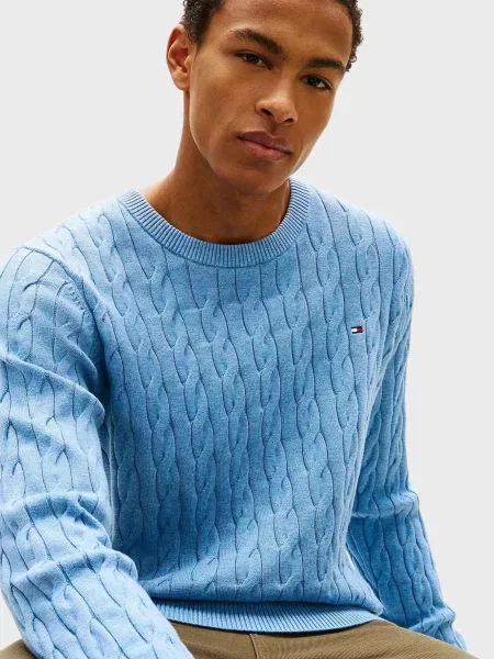 Классический свитер Tommy Hilfiger голубой