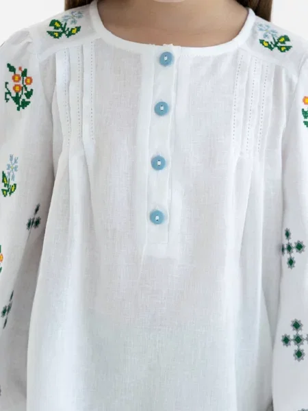 Детская рубашка Folk Moda белая