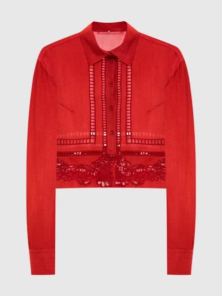 Блуза з мереживом Ermanno Scervino червона