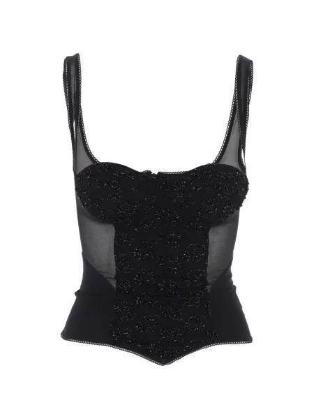 Top Ianira Meda plasă negru
