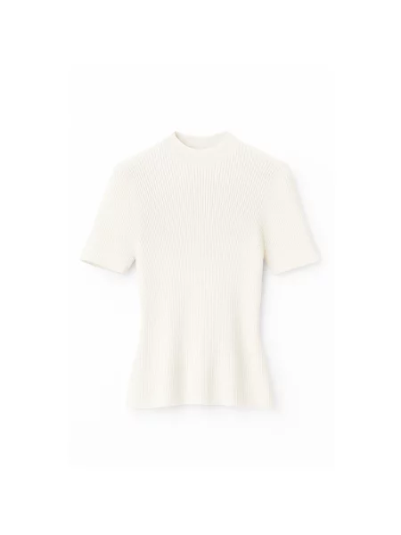 Sweter John Richmond z krótkim rękawem biały