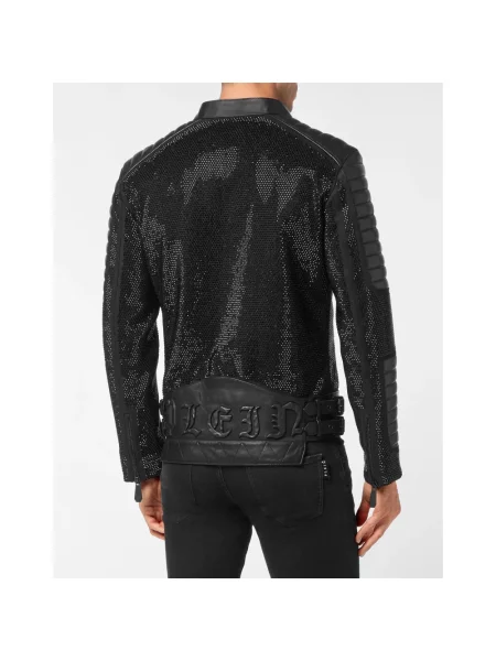 Kurtka skórzana Philipp Plein czarna