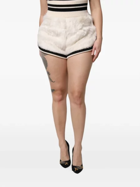 Pantaloni scurți Dolce & Gabbana cu blană