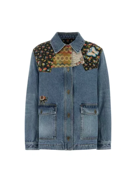Kurtka jeansowa Valentino Garavani niebieska