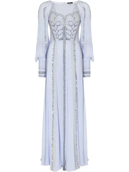 Rochie maxi Temperley London lungă de costum albastru