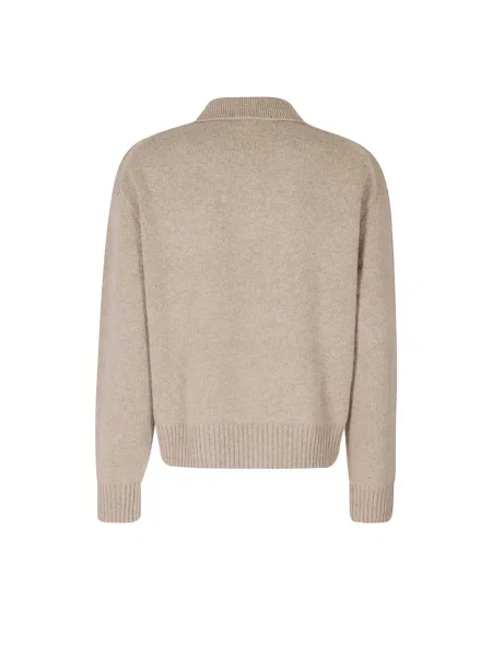 Sweter Maison Kitsune wełniany brązowy
