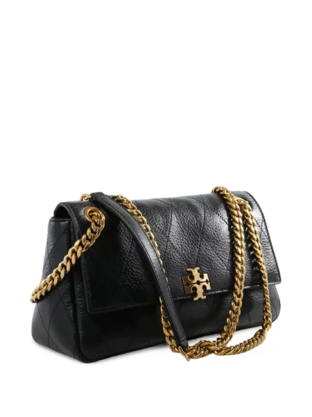 Bőr steppelt kézitáska Tory Burch fekete