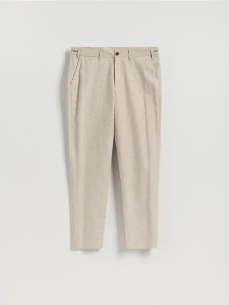 Клетчатые брюки Reserved бежевые