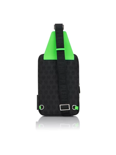 Torba crossbody Philipp Plein żakardowa czarna