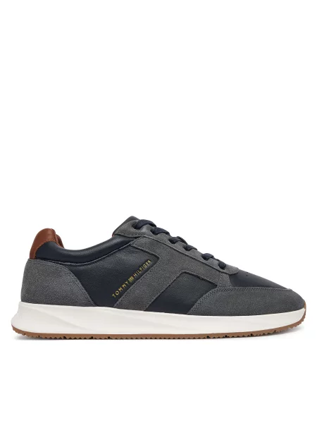 Tommy Hilfiger Laisvalaikio batai Elevated Hilfiger Mix Runner Tamsiai mėlyna