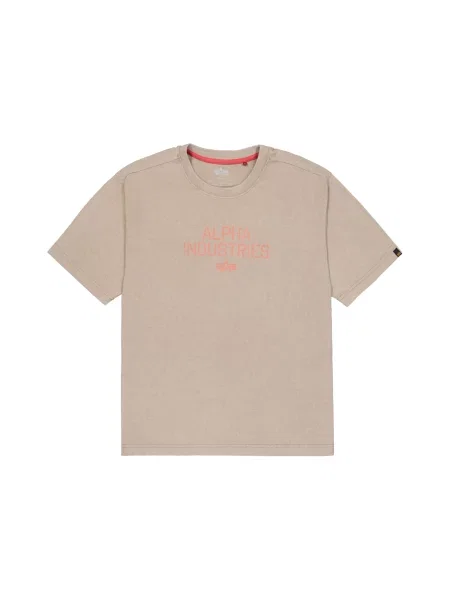 ALPHA INDUSTRIES Tričko písková / světle červená