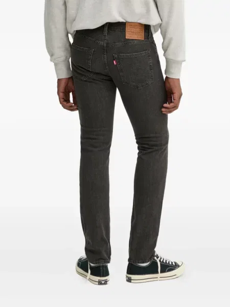 Proste jeansy Levi's 501 w paski ze stretchu dzwony niebieskie