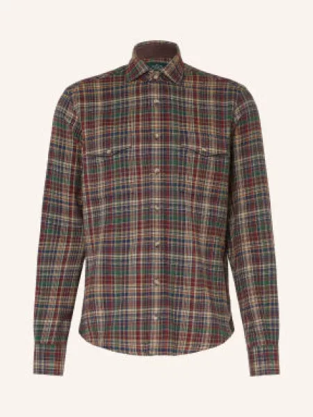 Hackett London Koszula Flanelowa Comfort Fit blau zielona
