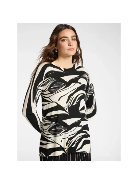 Sweter Elena Miro' z nadrukiem czarny