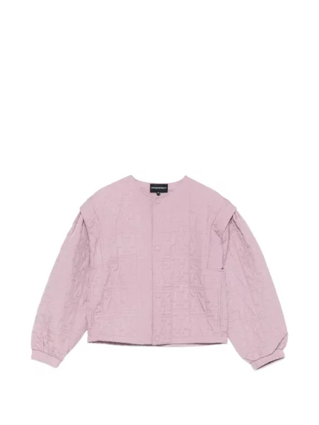 Kurtka dziecięca Emporio Armani różowa