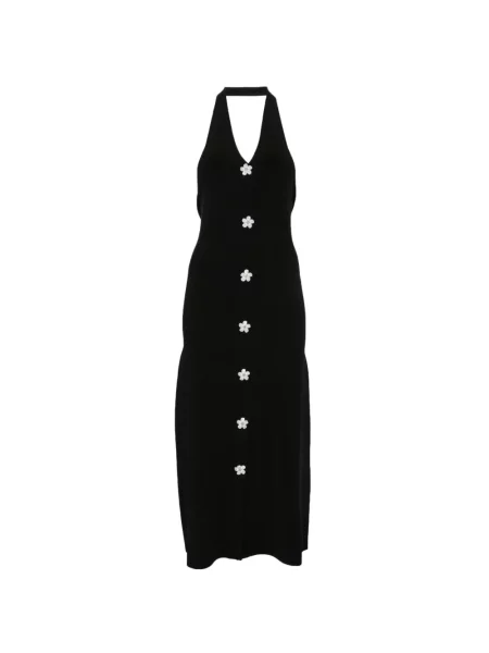 Rochie midi Maje cu model floral negru